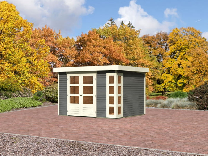 Karibu Gartenhaus Kerko 5 terragrau 19 mm