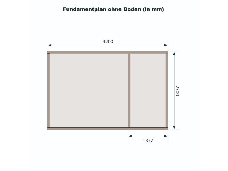 Karibu Gartenhaus Mattrup 2-Raum-Haus in terragrau 28 mm