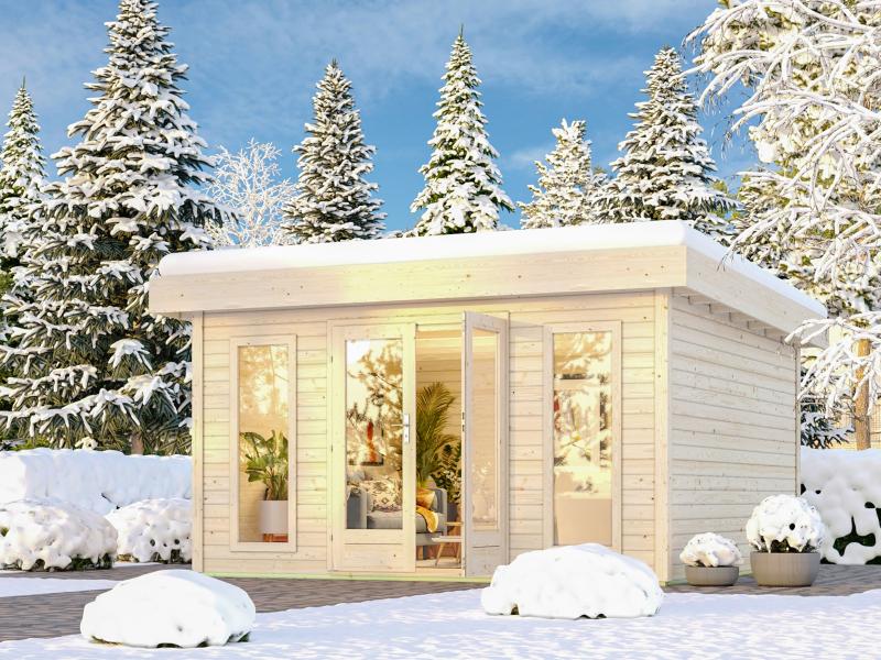 Karibu Gartenhaus North, natur 38 mm