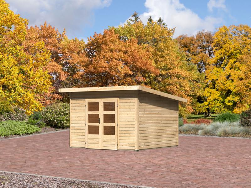 Karibu Gartenhaus Northeim 3 naturbelassen 38 mm