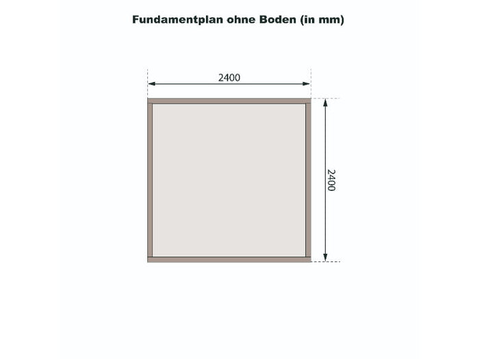 Karibu Gartenhaus Qubic in terragrau