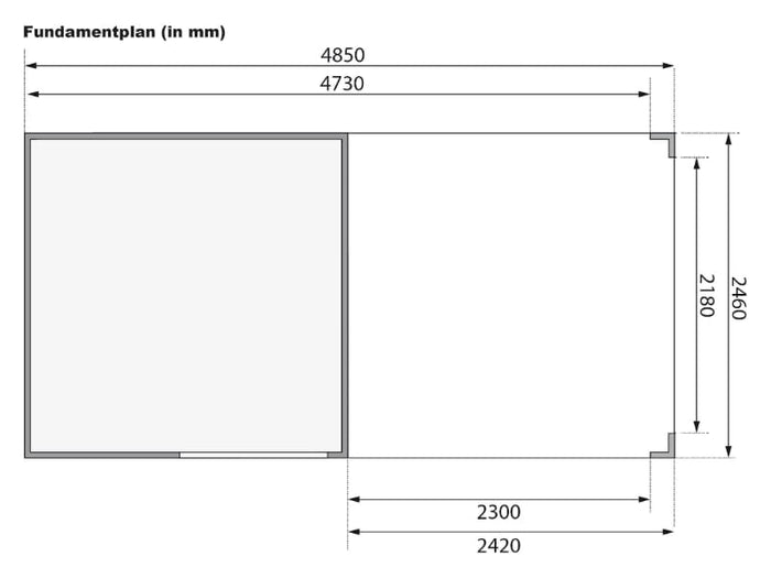 Karibu Gartenhaus Qubic natur mit Anbaudach