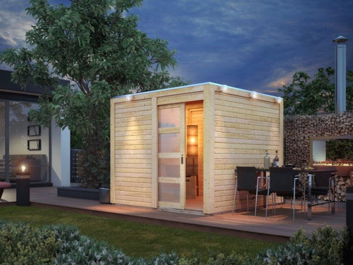 Karibu Gartenhaus Qubic natur