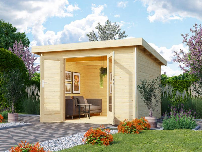 Karibu Gartenhaus Radeburg 1 natur 40 mm