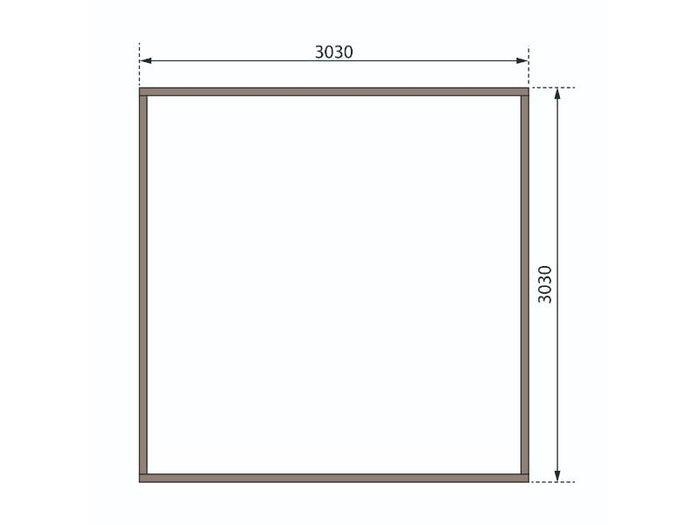 Karibu Gartenhaus Radeburg 1 natur 40 mm