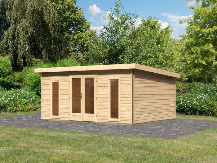 Karibu Gartenhaus Radeburg 4 natur 38 mm