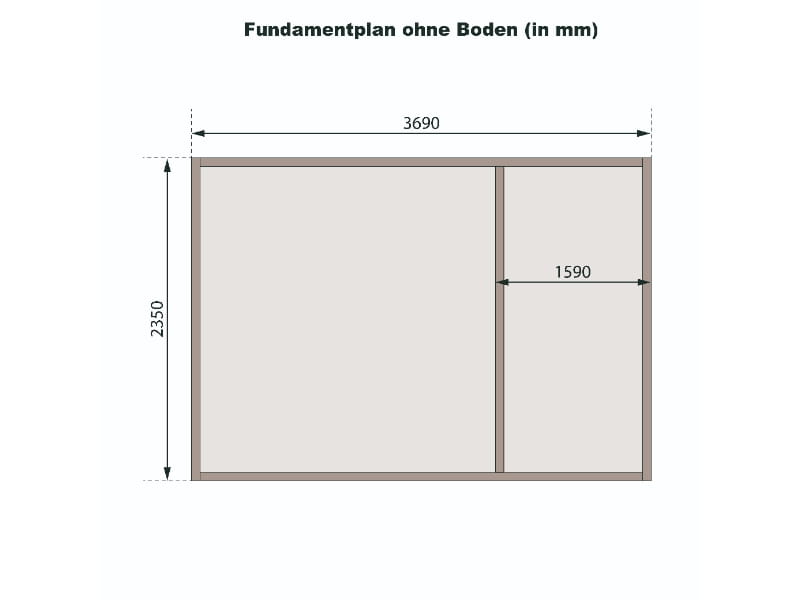 Karibu Gartenhaus Radur 0 28 mm 2-Raum-Haus