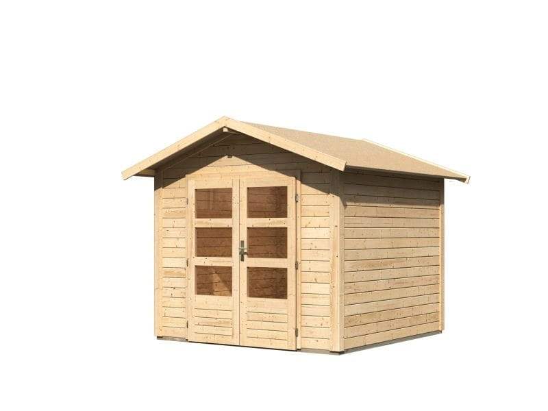 Karibu Gartenhaus Ravenna 1 natur, inkl. Fußboden