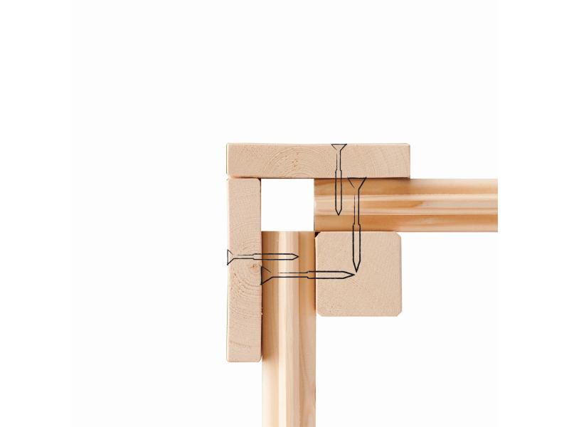 Karibu Gartenhaus Ravenna 1 terragrau, inkl. Fußboden und Dachschindeln (schwarz)