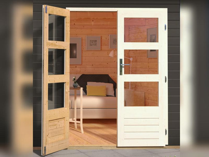 Karibu Gartenhaus Ravenna 1 terragrau