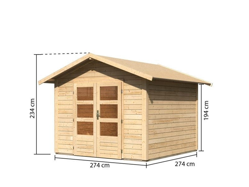 Karibu Gartenhaus Ravenna 2, natur