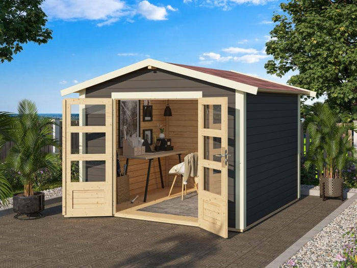 Karibu Gartenhaus Ravenna 2, terragrau