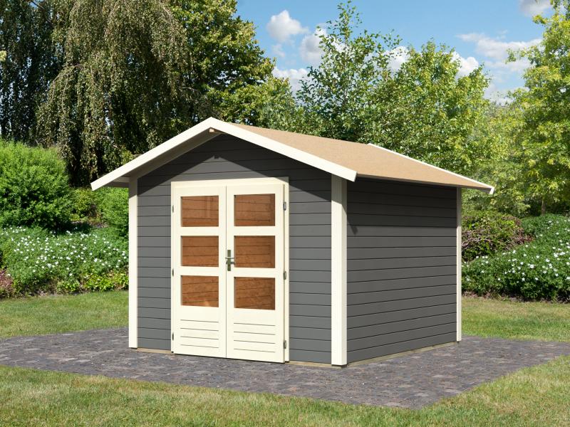 Karibu Gartenhaus Ravenna 2, terragrau