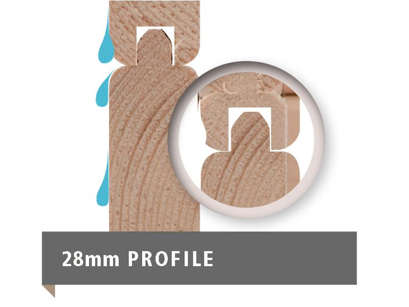 Karibu Gartenhaus Ravenna 3 natur, inkl. Fußboden und Schindeln