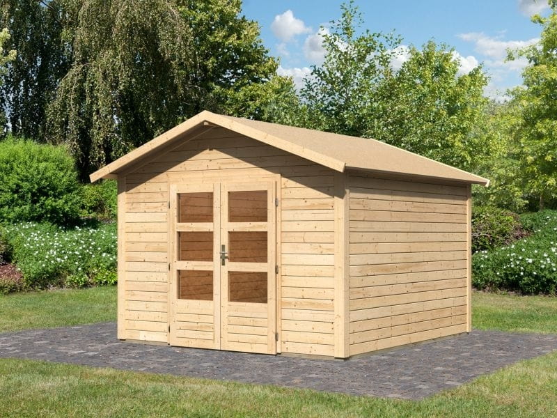 Karibu Gartenhaus Ravenna 3 natur