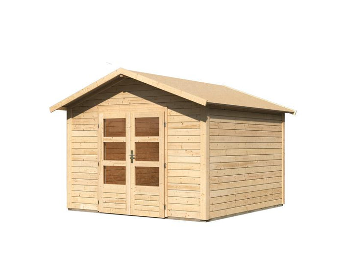 Karibu Gartenhaus Ravenna 3 naturbelassen, inkl. Fußboden