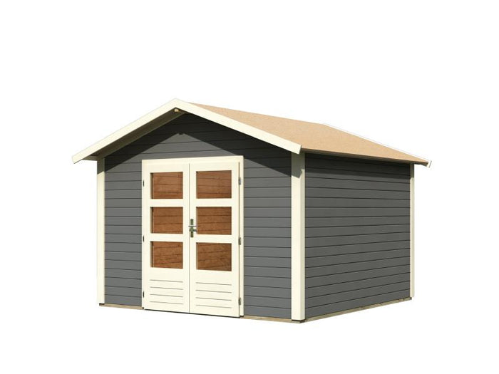 Karibu Gartenhaus Ravenna 3 terragrau