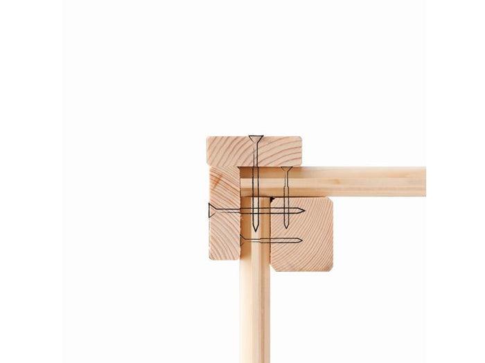 Karibu Gartenhaus Retola 2 terragrau 19 mm, inkl. Anbauschrank