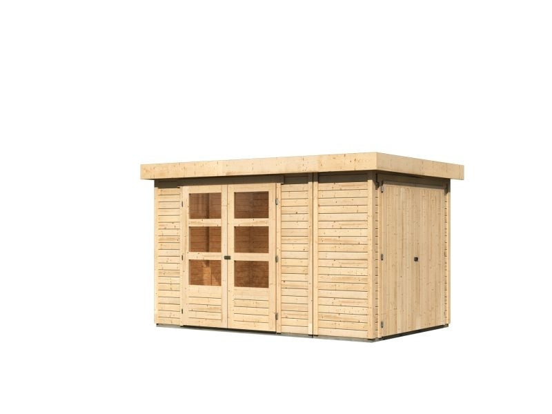 Karibu Gartenhaus Retola 3 inkl. Anbauschrank