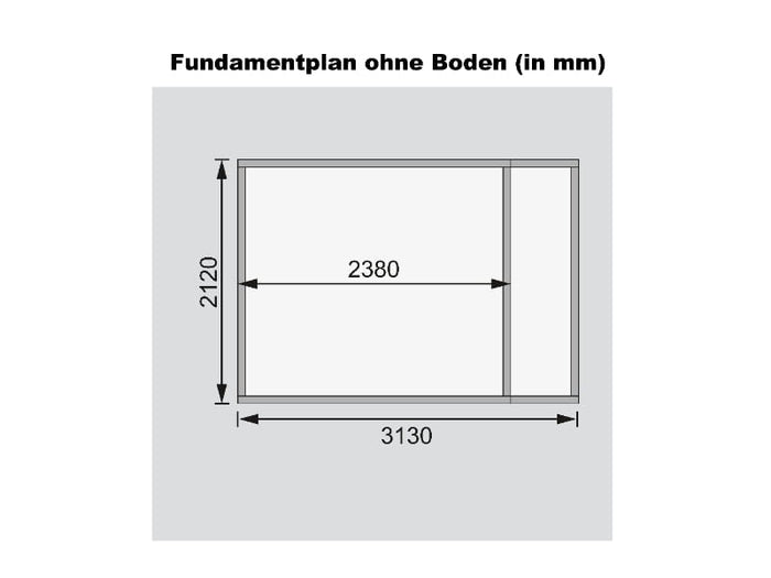 Karibu Gartenhaus Retola 3 inkl. Anbauschrank