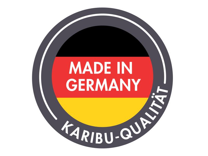 Karibu Gartenhaus Retola 4 inkl. Anbauschrank, terragrau