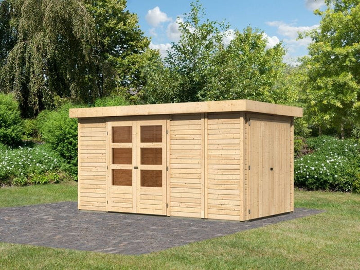 Karibu Gartenhaus Retola 5 inkl. Anbauschrank
