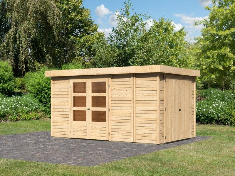 Karibu Gartenhaus Retola 6 inkl. Anbauschrank