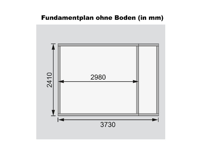 Karibu Gartenhaus Retola 6 inkl. Anbauschrank