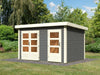 Karibu Gartenhaus Schönbuch 1, 38 mm 2-Raum-Haus - terragrau