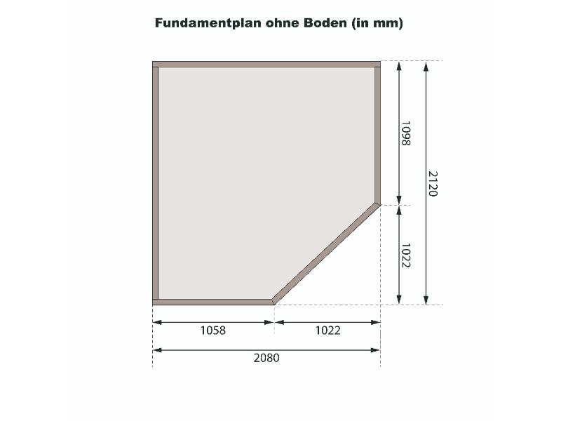 Karibu Gartenhaus Schwandorf 3 terragrau 19 mm