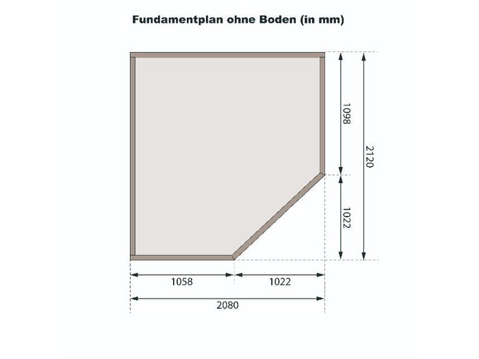 Karibu Gartenhaus Schwandorf 3 terragrau 19 mm