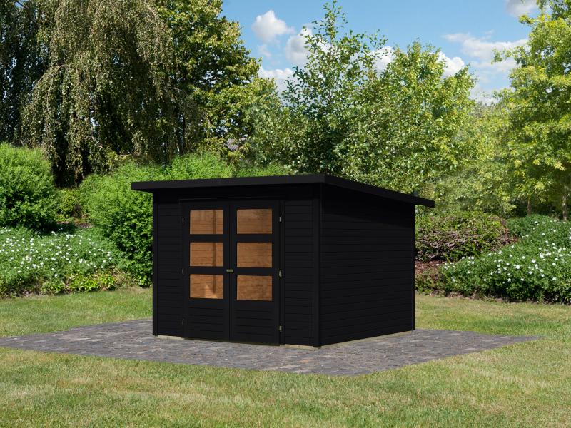 Karibu Gartenhaus Stockach 4 in schwarz