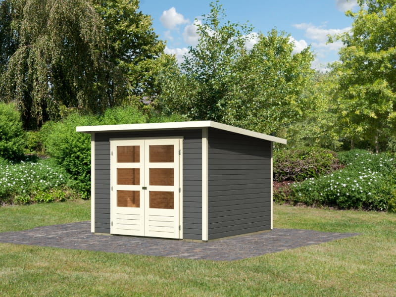 Karibu Gartenhaus Stockach 4 in terragrau