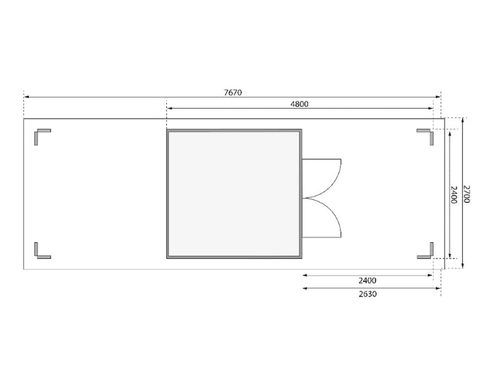 Karibu Gartenhaus Theres 3 natur- 2 Dachbausbauelemente