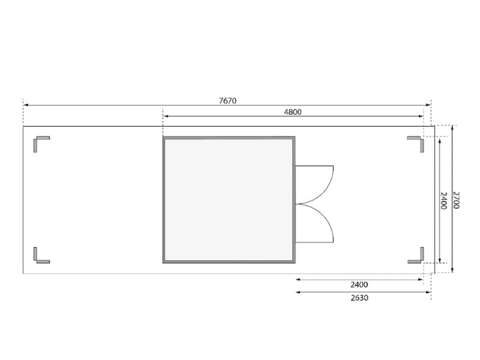 Karibu Gartenhaus Theres 3 terragrau- 2 Dachbausbauelemente