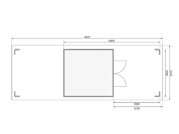 Karibu Gartenhaus Theres 7 natur- 2 Dachbausbauelemente