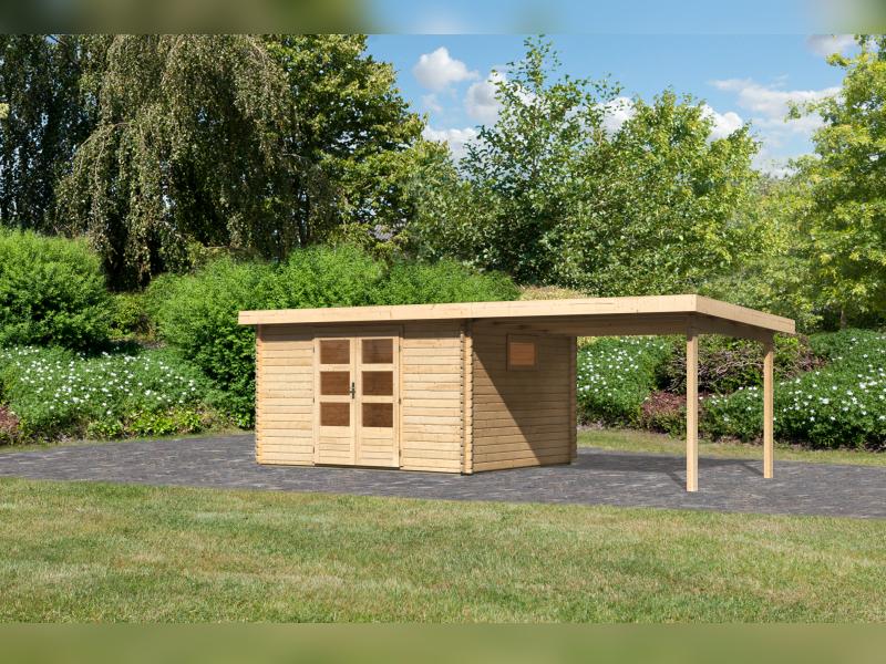 Karibu Gartenhaus Trittau 4 inkl. Anbaudach 3 m