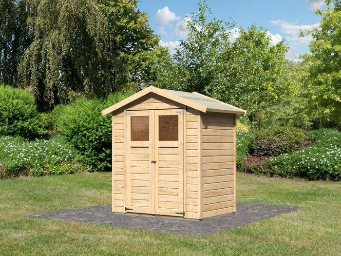 Karibu Gerätehaus Dahme 1 natur 14 mm