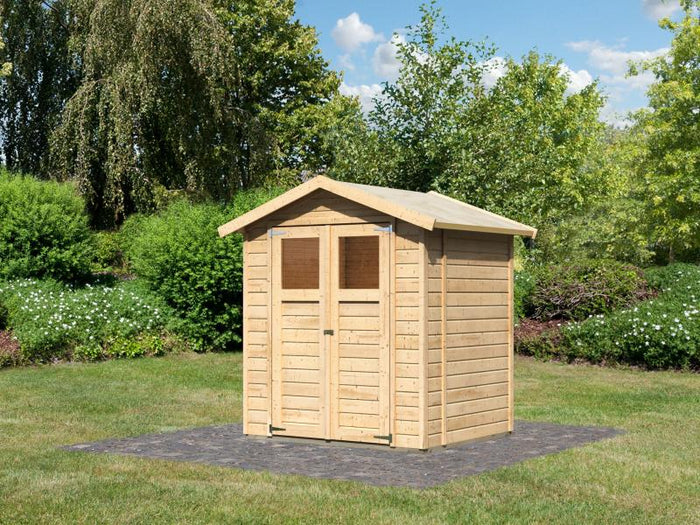 Karibu Gerätehaus Dahme 2 natur 14 mm