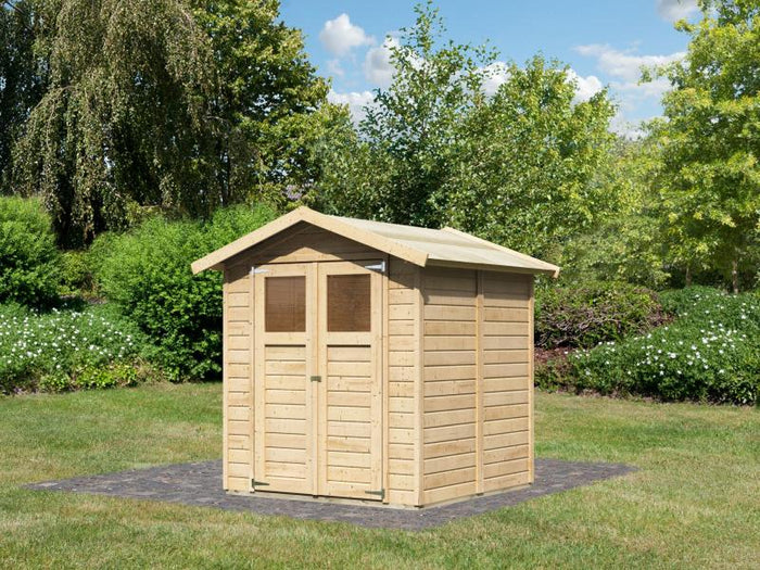 Karibu Gerätehaus Dahme 3 natur 14 mm