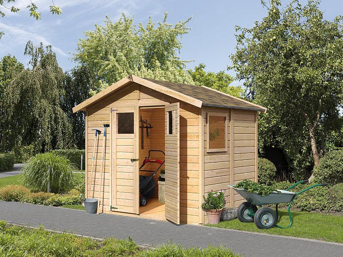 Karibu Gerätehaus Dalin 1 natur 14 mm