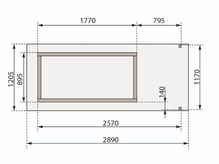 Karibu Gerätehaus Dana natur 14 mm