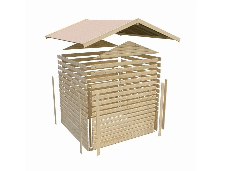 Karibu Gerätehaus Dana natur 14 mm