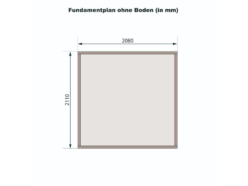 Karibu Gerätehaus Merseburg 4 natur 14 mm