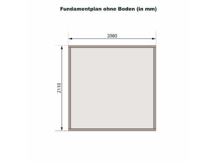 Karibu Gerätehaus Merseburg 5 natur 14 mm