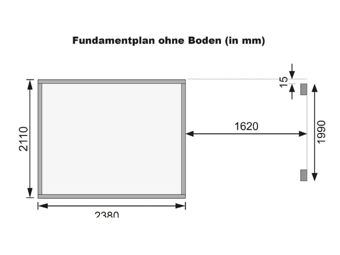 Karibu Gerätehaus Merseburg 5 SET mit Anbaudach