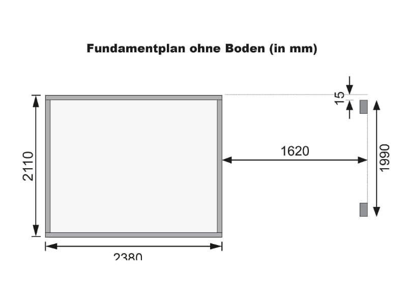 Karibu Gerätehaus Merseburg 5 SET mit Anbaudach, vorvergraut