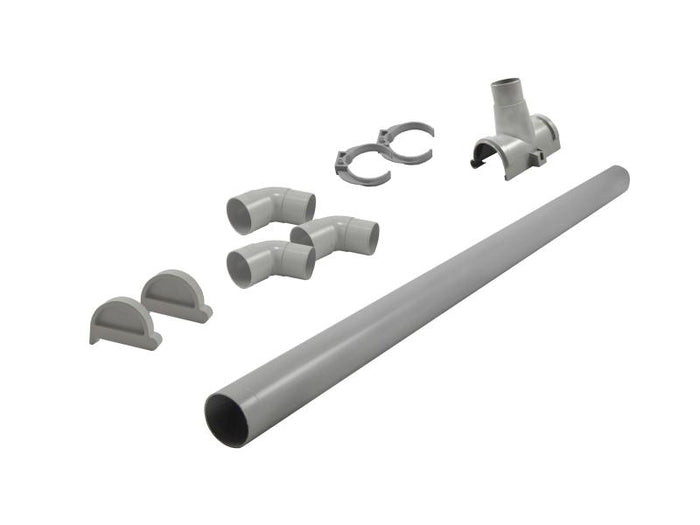 Karibu graue PVC-Dachrinne für Flachdach bis 490 cm Set M