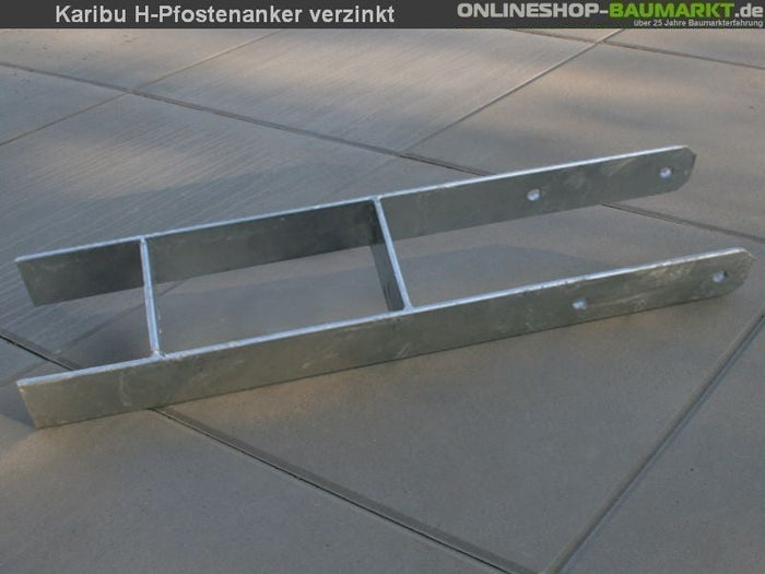 Karibu H-Pfostenanker 9 x 9 x 60 cm 2 St.