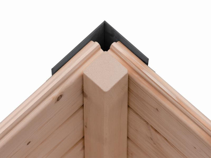 Karibu Hybrid Gartenhaus Jupiter 2 B terragrau/weiß